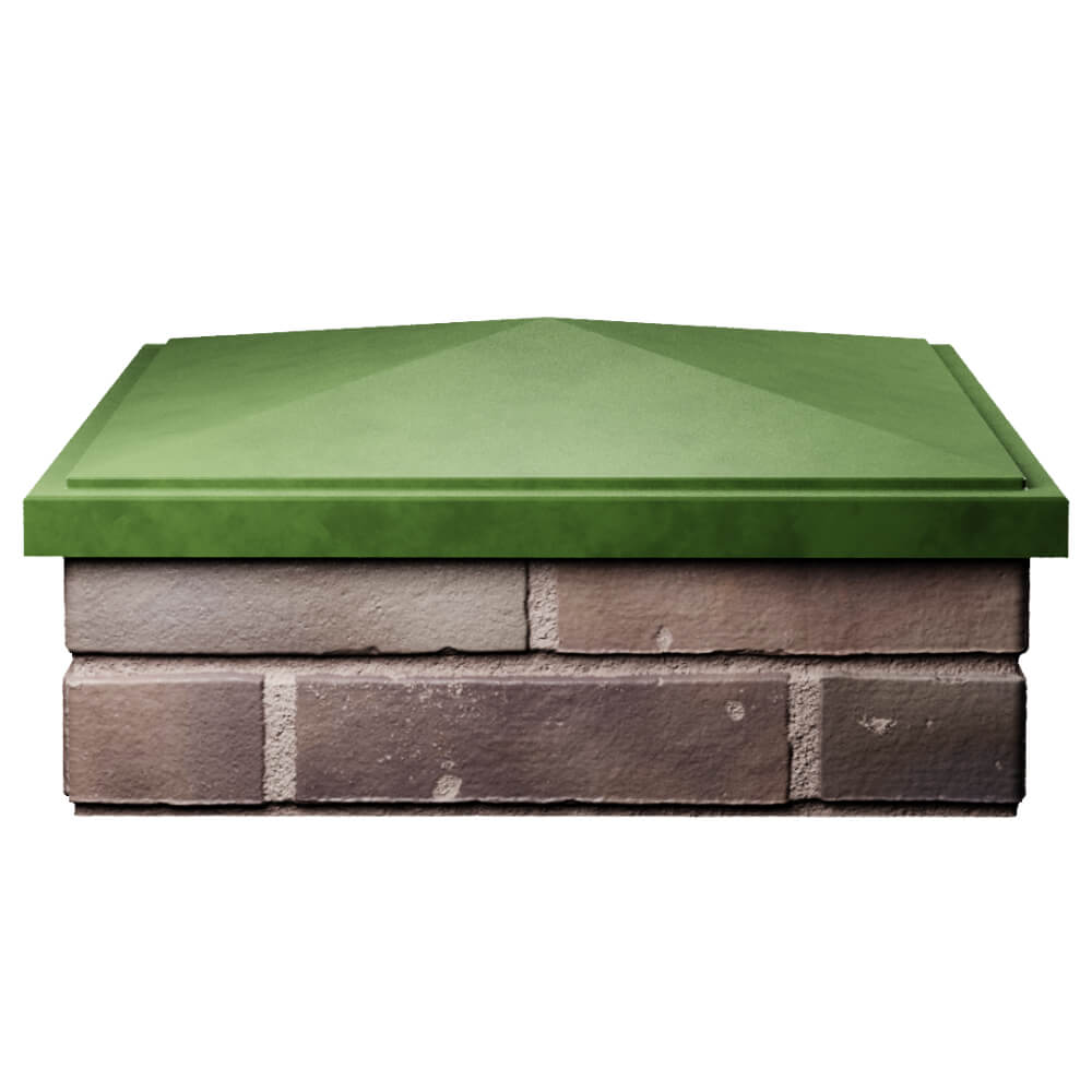 Колпак Zking БонаМоно Зеленый на столб 2х2 кирпича (515х515, 530х530мм) Курганинск фото