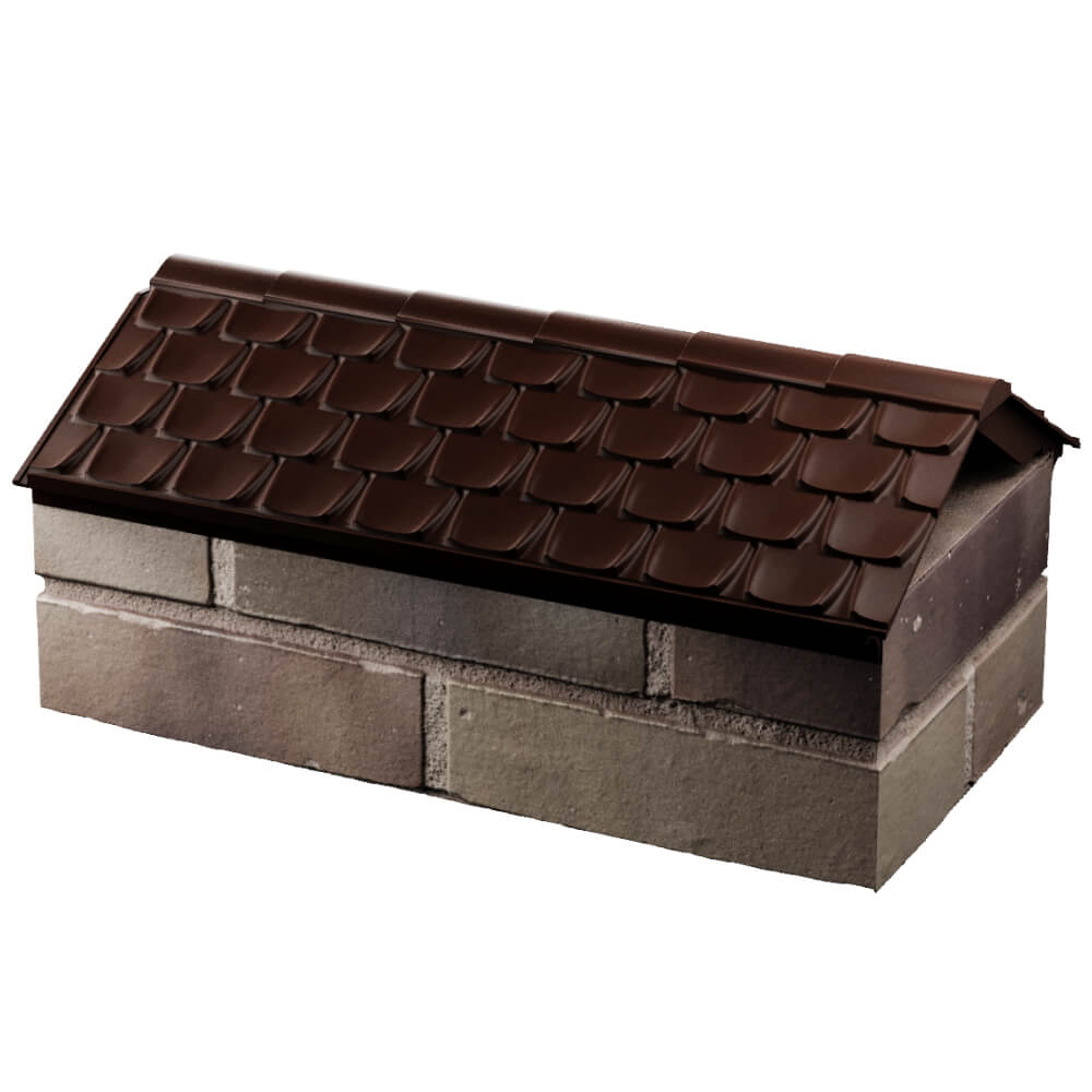 Парапет Zking Эльбрус Коричневый с посадкой на 1 кирпич (255мм) в Курганинске фото