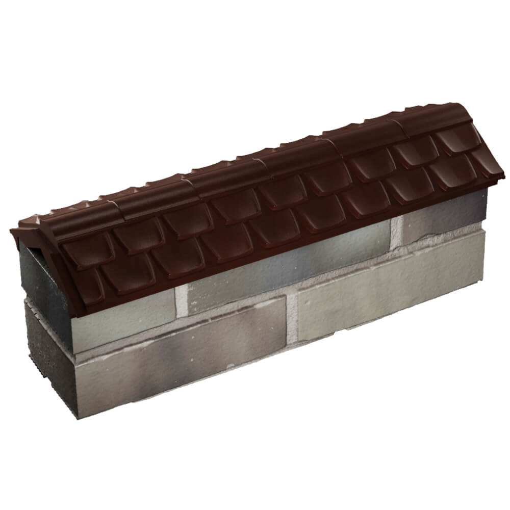 Парапет Zking Эльбрус Коричневый с посадкой на 0.5 кирпича (130мм) в Курганинске фото