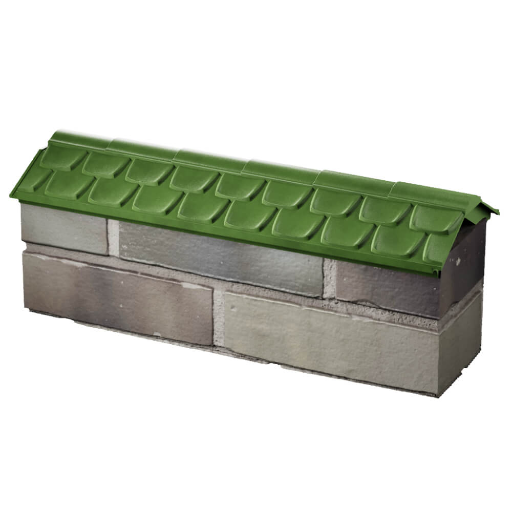 Парапет Zking Эльбрус Зеленый с посадкой на 0.5 кирпича (130мм) в Курганинске фото