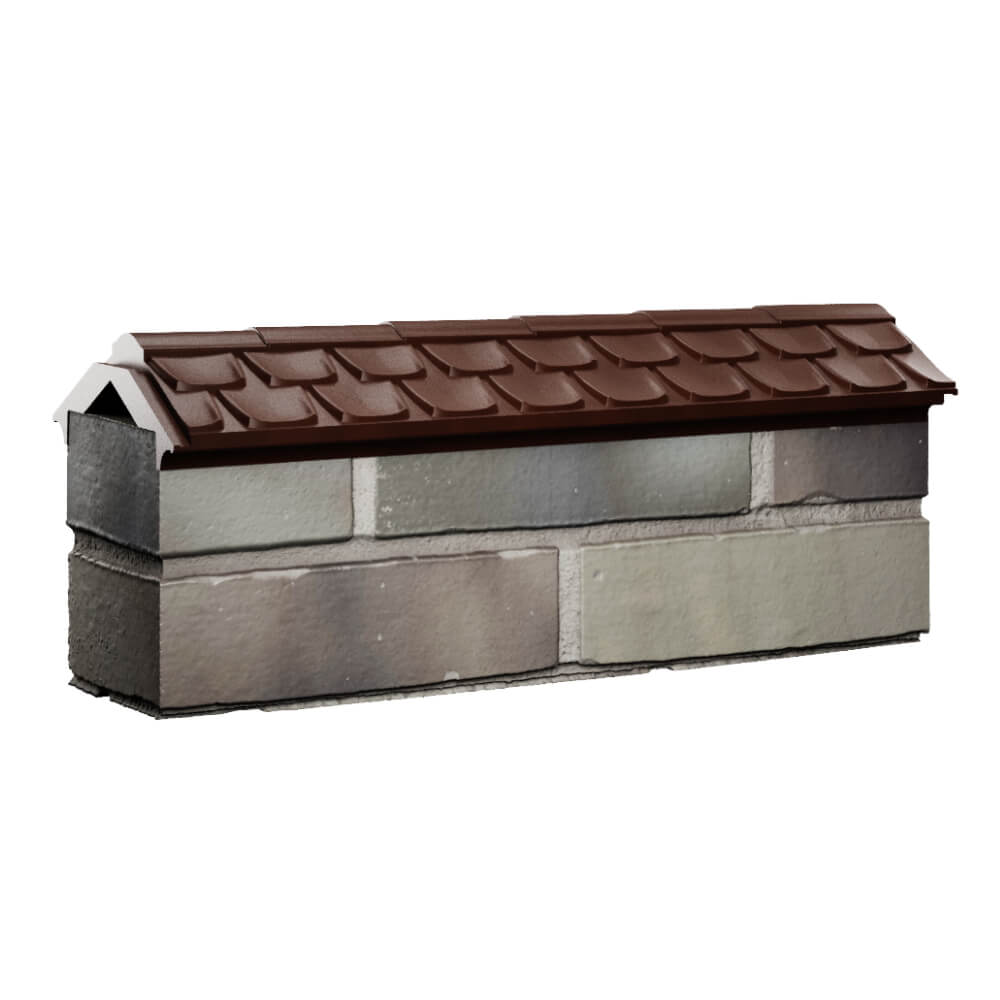 Парапет Zking Эльбрус Коричневый с посадкой на 0.5 кирпича (130мм) Курганинск фото