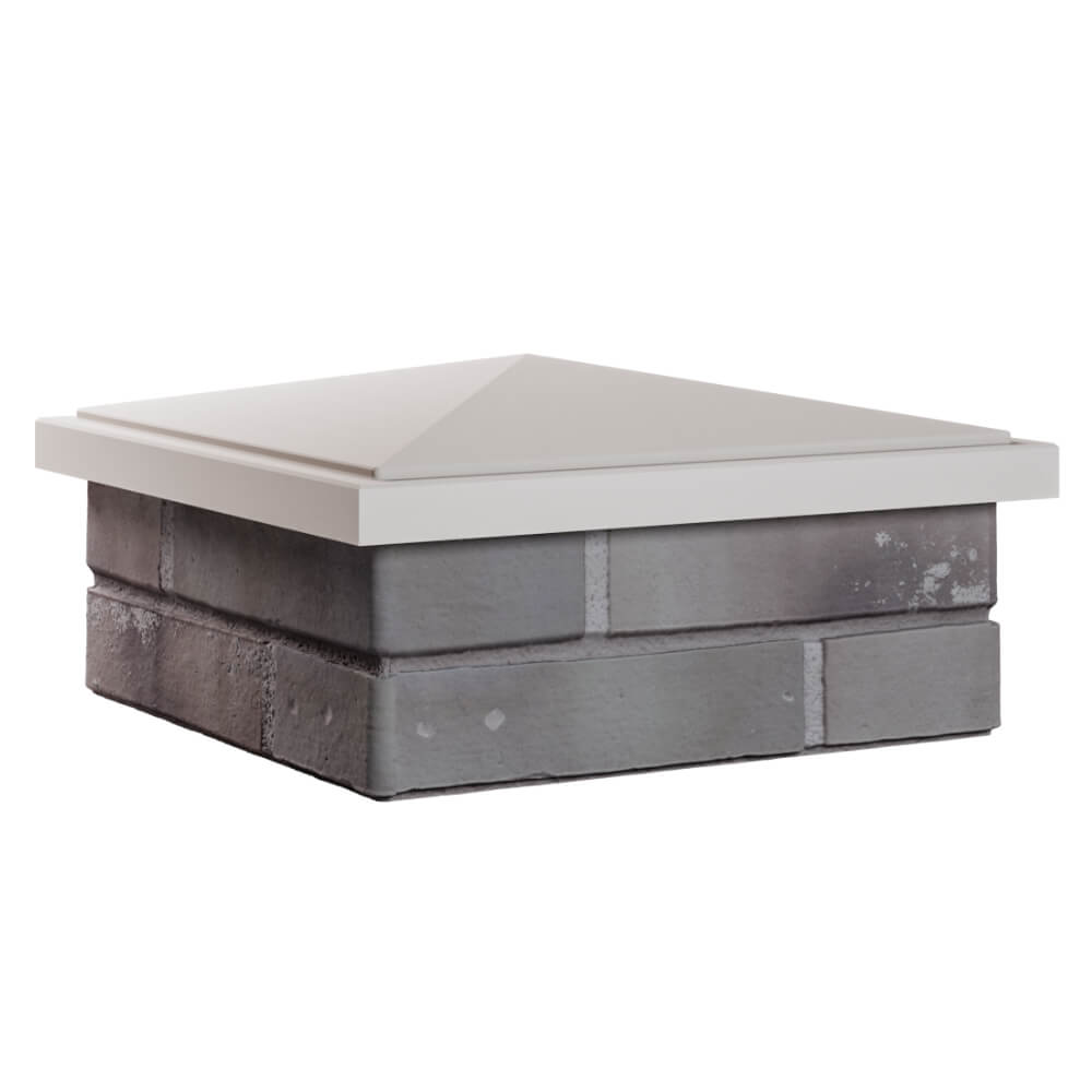 Колпак Zking БонаМоно Бежевый на столб 1.5х1.5 кирпича (385х385, 400х400мм) в Курганинске фото