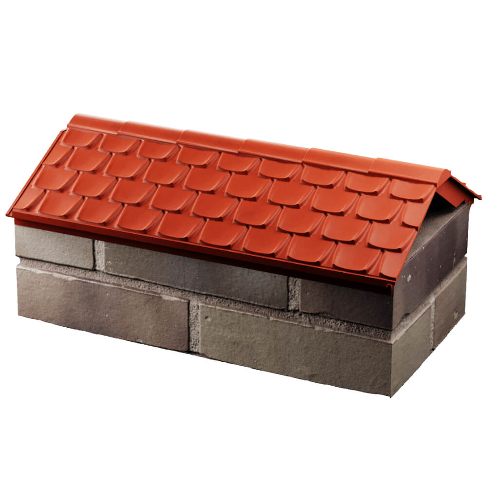 Парапет Zking Эльбрус Красный с посадкой на 1 кирпич (255мм) в Курганинске фото