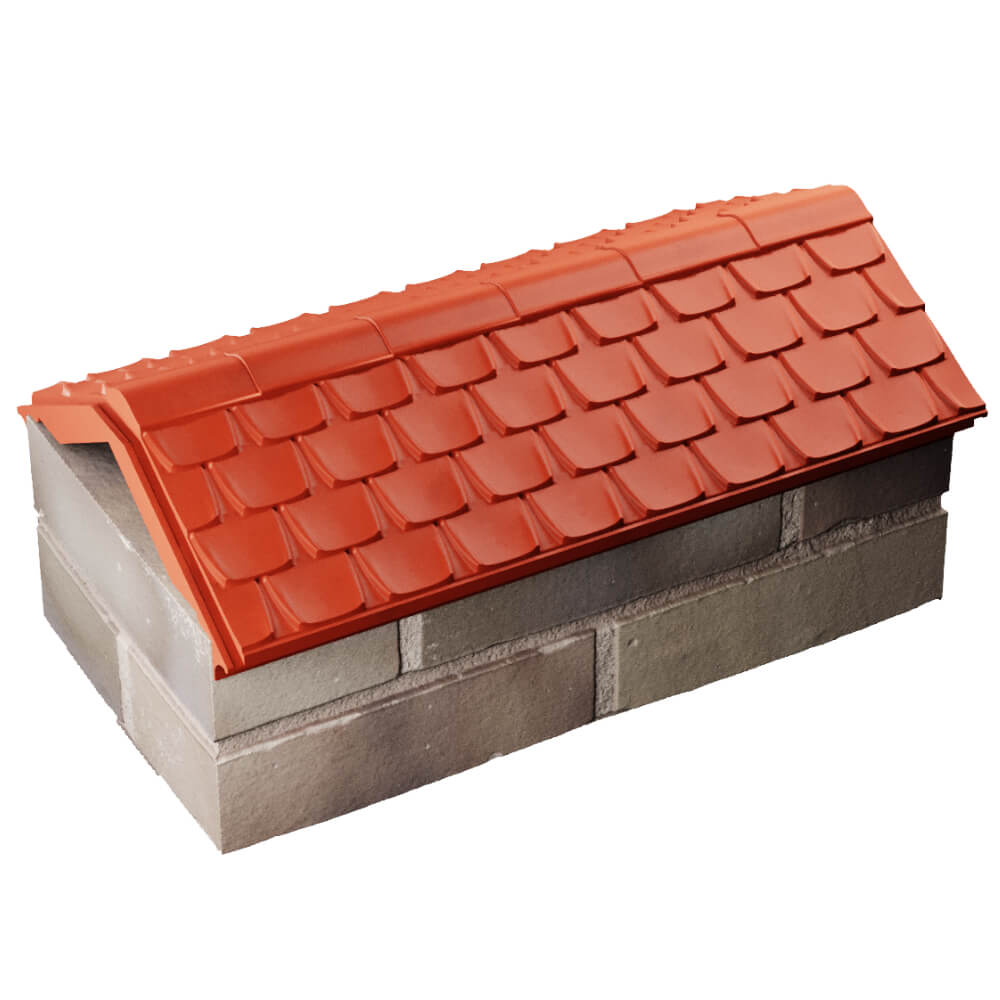 Парапет Zking Эльбрус Красный с посадкой на 1 кирпич (255мм) в Курганинске фото