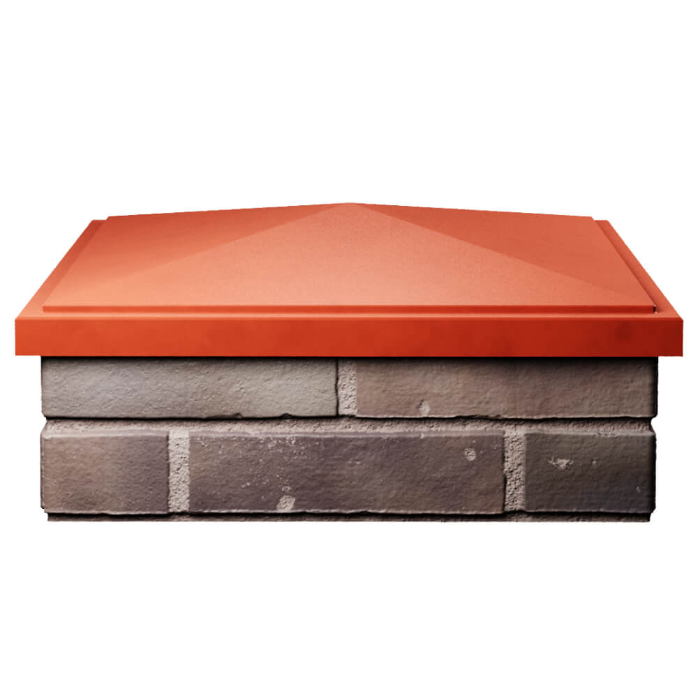 Колпак Zking БонаМоно Красный на столб 2х2 кирпича (515х515, 530х530мм) Курганинск фото