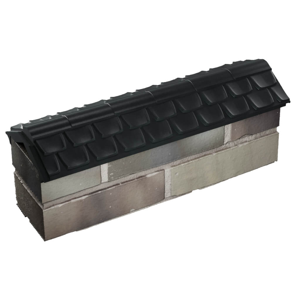 Парапет Zking Эльбрус Черный с посадкой на 0.5 кирпича (130мм) в Курганинске фото