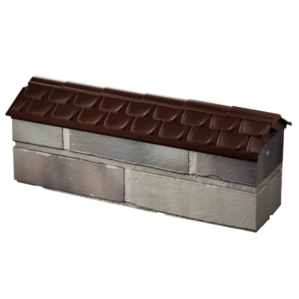 Парапет Zking Эльбрус Коричневый с посадкой на 0.5 кирпича (130мм) в Курганинске фото