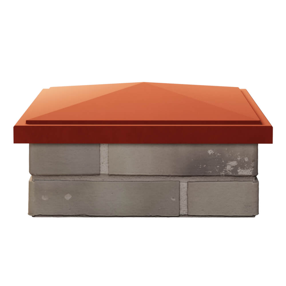 Колпак Zking БонаМоно Красный на столб 1.5х1.5 кирпича (385х385, 400х400мм) Курганинск фото