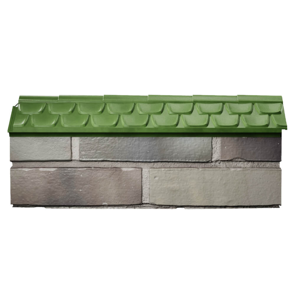 Парапет Zking Эльбрус Зеленый с посадкой на 0.5 кирпича (130мм) в Курганинске фото