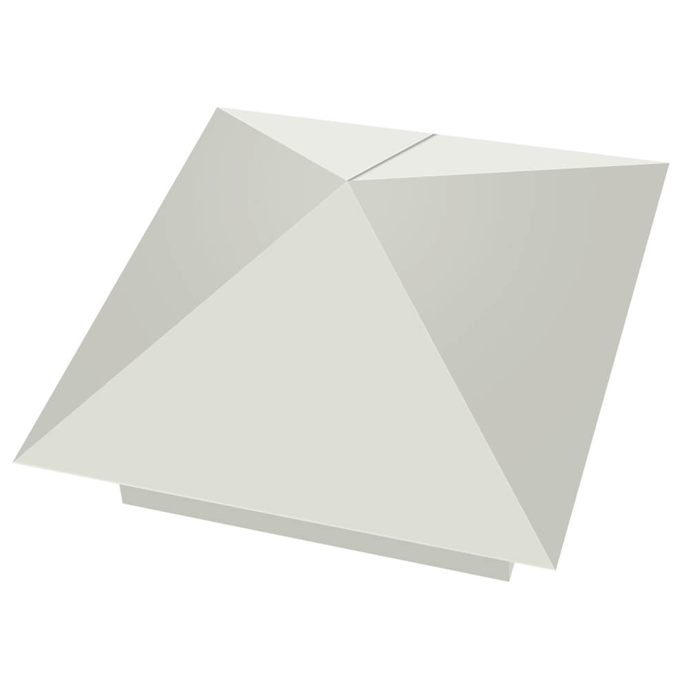 Колпак металлический 400х400мм RAL9003 Белый заборный Курганинск фото