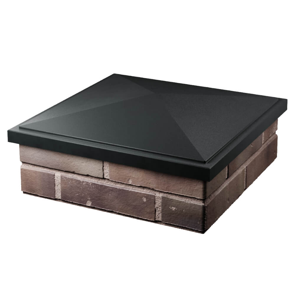 Колпак Zking БонаМоно Черный на столб 2х2 кирпича (515х515, 530х530мм) в Курганинске фото