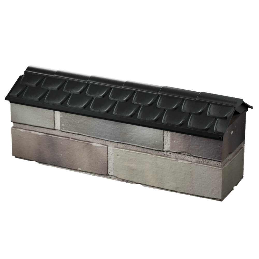 Парапет Zking Эльбрус Черный с посадкой на 0.5 кирпича (130мм) в Курганинске фото