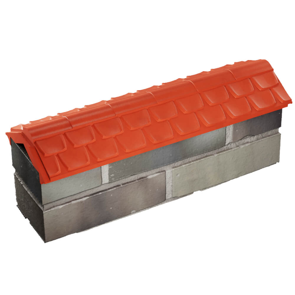 Парапет Zking Эльбрус Красный с посадкой на 0.5 кирпича (130мм) в Курганинске фото