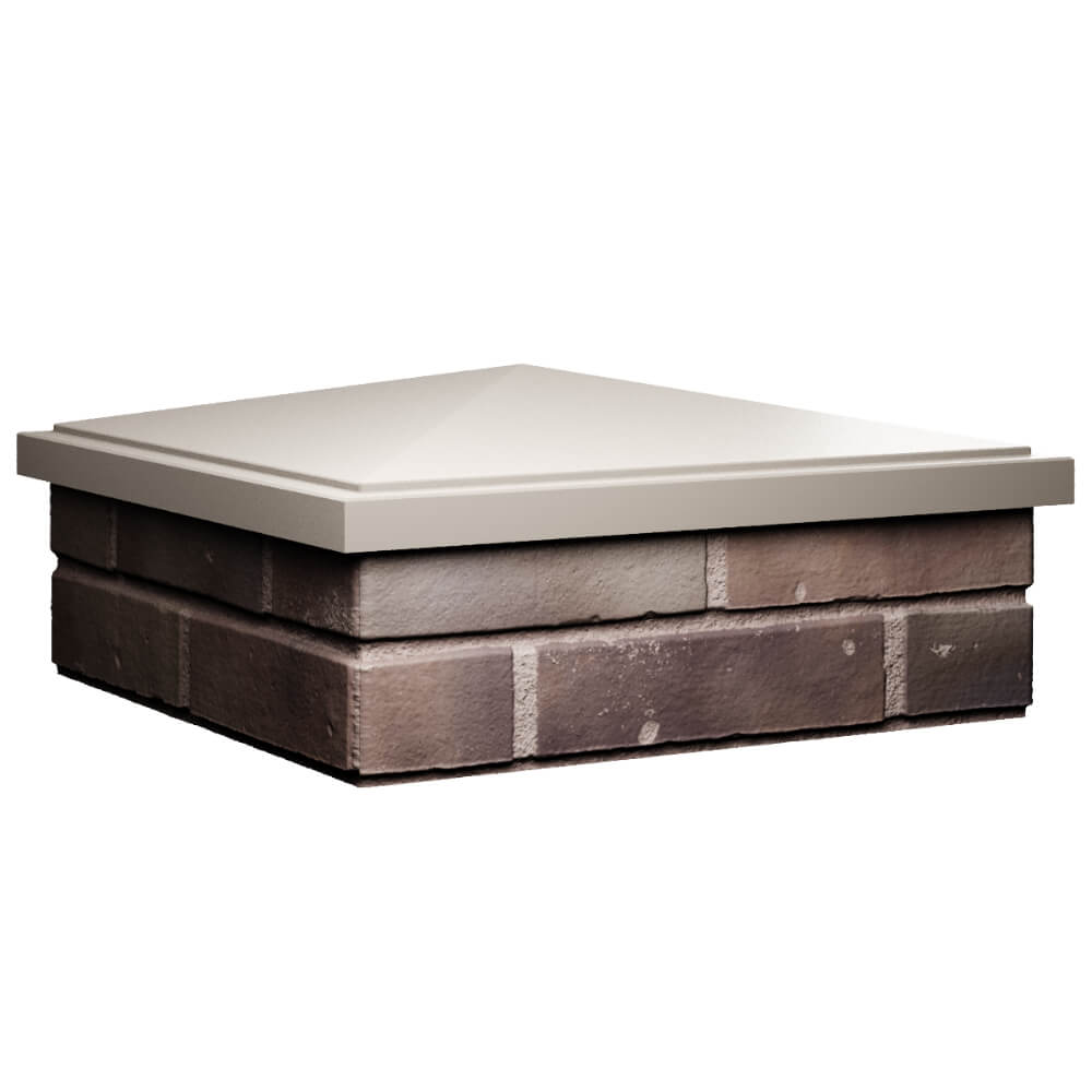 Колпак Zking БонаМоно Бежевый на столб 2х2 кирпича (515х515, 530х530мм) в Курганинске фото