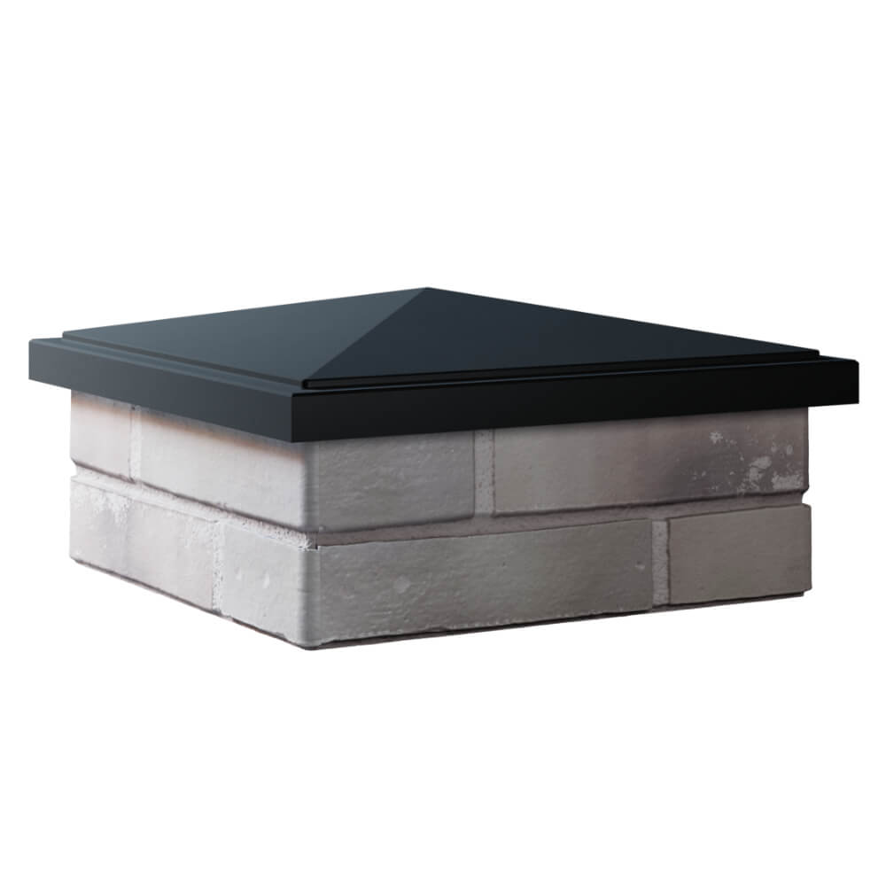 Колпак Zking БонаМоно Черный на столб 1.5х1.5 кирпича (385х385, 400х400мм) в Курганинске фото