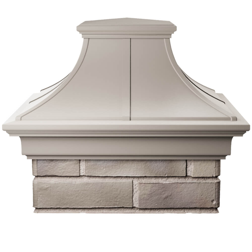 Колпак Zking Монблан Премиум Бежевый на столб 1.5х1.5 кирпича (385х385мм) Курганинск фото