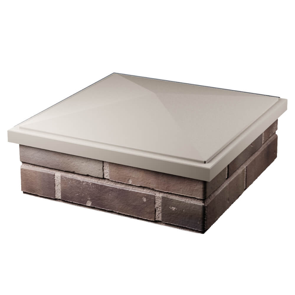 Колпак Zking БонаМоно Бежевый на столб 2х2 кирпича (515х515, 530х530мм) в Курганинске фото