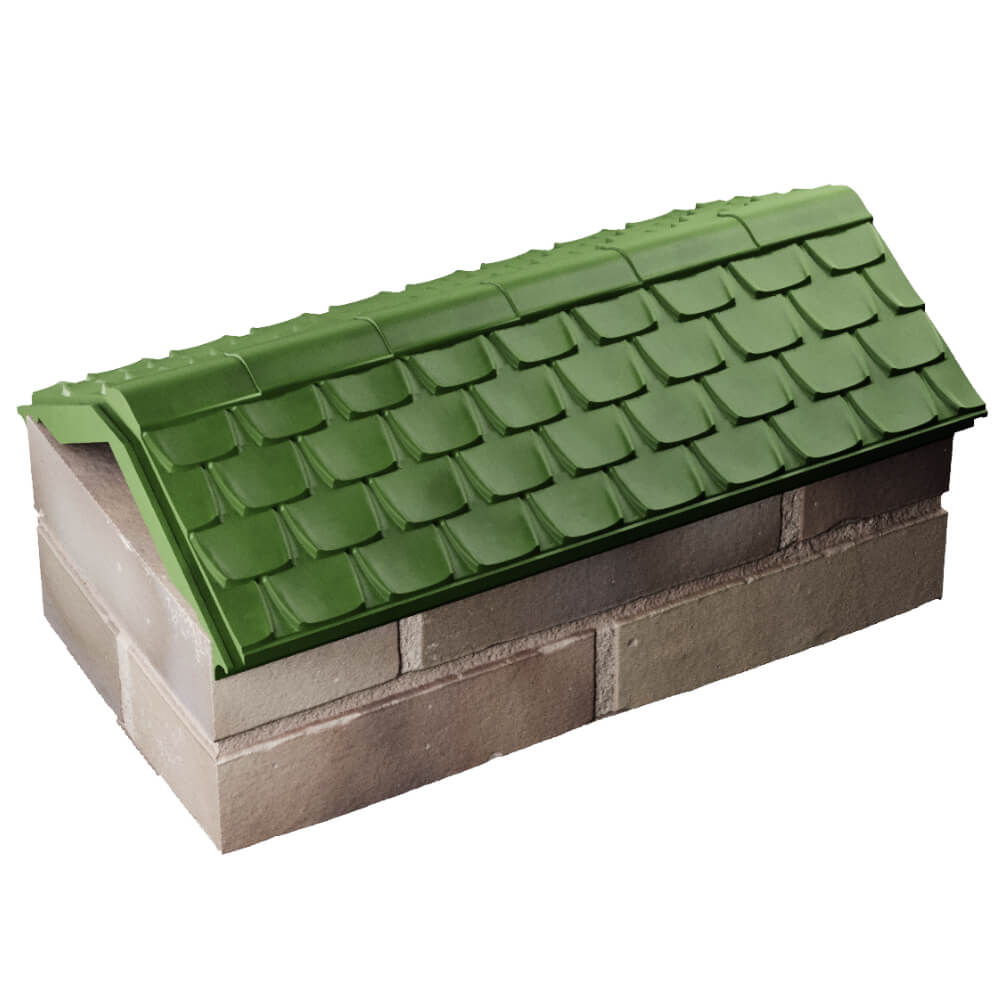 Парапет Zking Эльбрус Зеленый с посадкой на 1 кирпич (255мм) в Курганинске фото