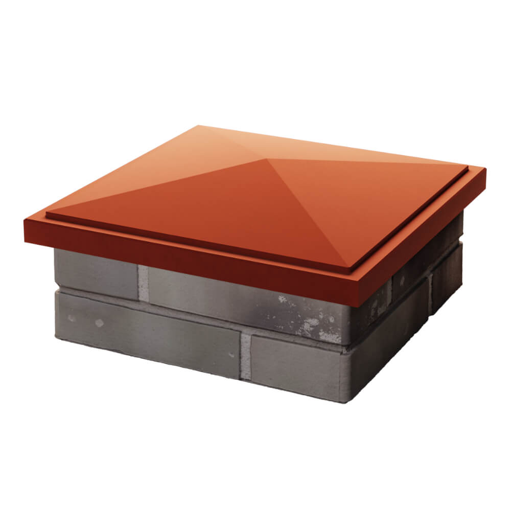 Колпак Zking БонаМоно Красный на столб 1.5х1.5 кирпича (385х385, 400х400мм) в Курганинске фото