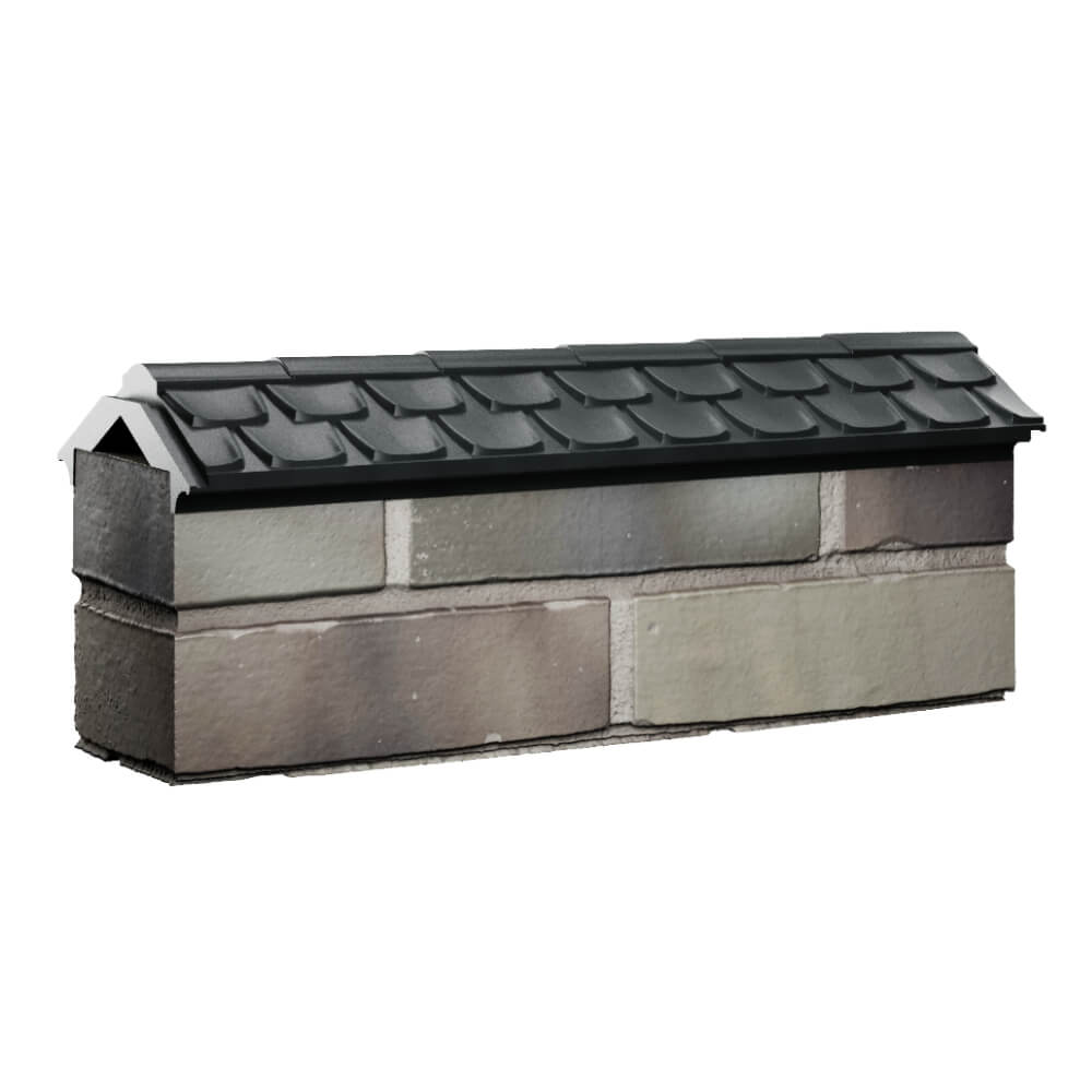 Парапет Zking Эльбрус Черный с посадкой на 0.5 кирпича (130мм) Курганинск фото