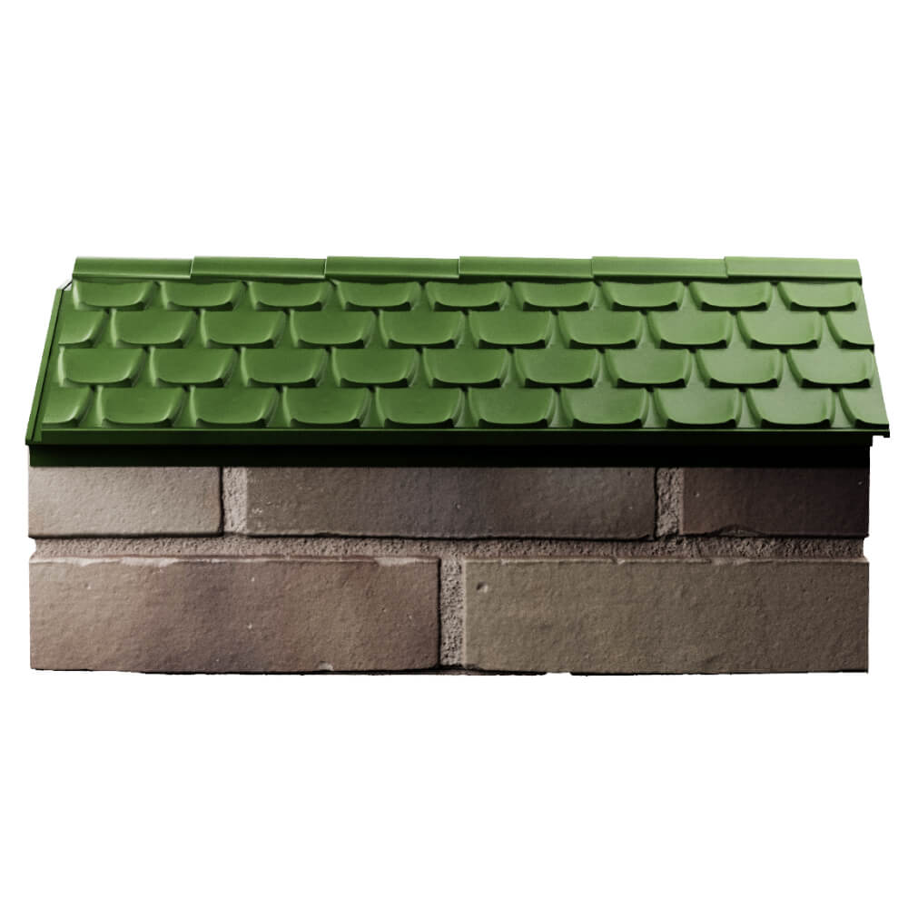 Парапет Zking Эльбрус Зеленый с посадкой на 1 кирпич (255мм) в Курганинске фото