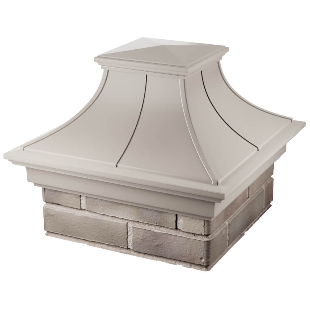 Колпак Zking Монблан Премиум Бежевый на столб 1.5х1.5 кирпича (385х385мм) в Курганинске фото