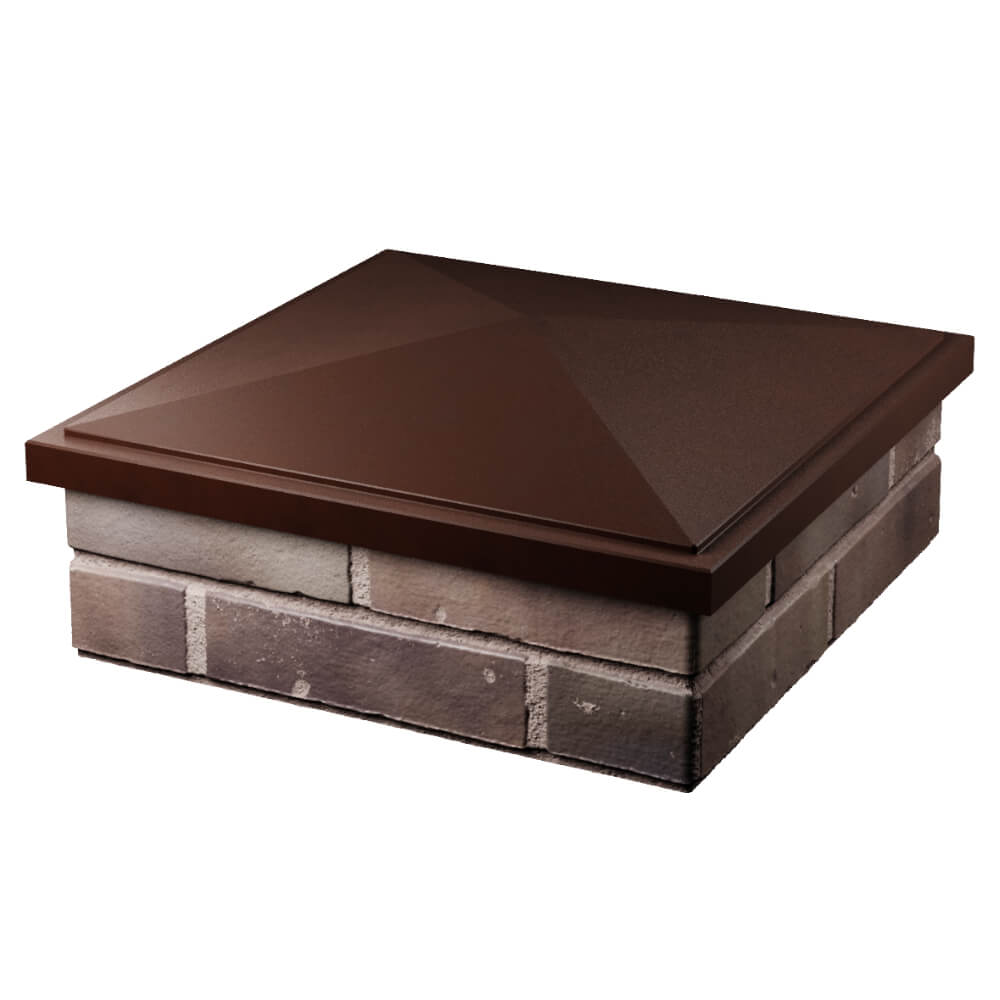 Колпак Zking БонаМоно Коричневый на столб 2х2 кирпича (515х515, 530х530мм) в Курганинске фото