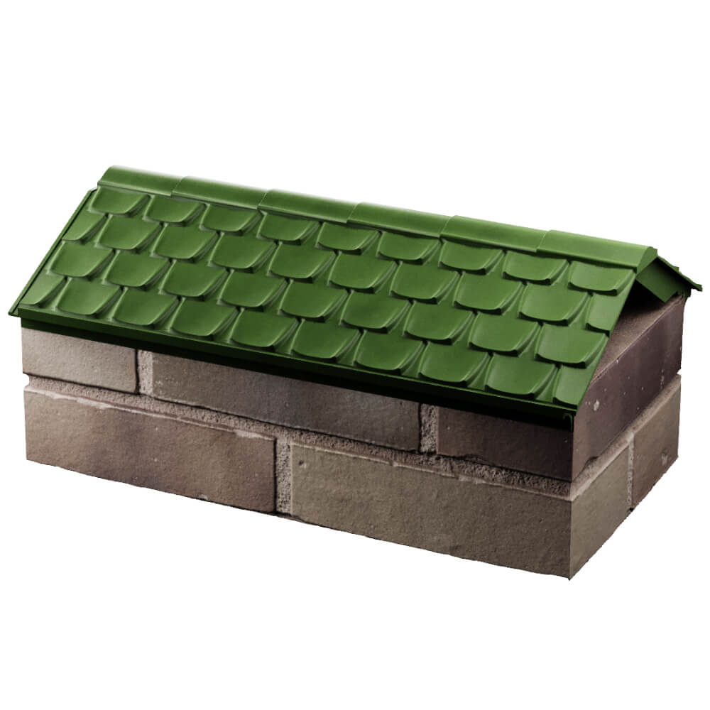 Парапет Zking Эльбрус Зеленый с посадкой на 1 кирпич (255мм) в Курганинске фото