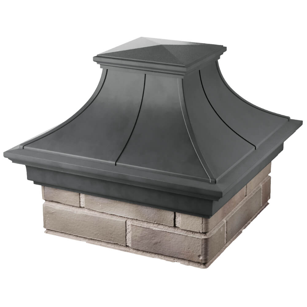 Колпак Zking Монблан Премиум Серый на столб 1.5х1.5 кирпича (385х385мм) в Курганинске фото