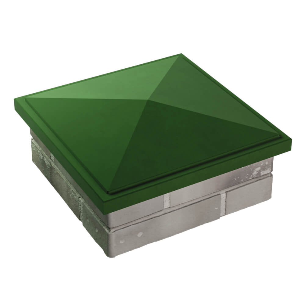 Колпак Zking БонаМоно Зеленый на столб 1.5х1.5 кирпича (385х385, 400х400мм) в Курганинске фото