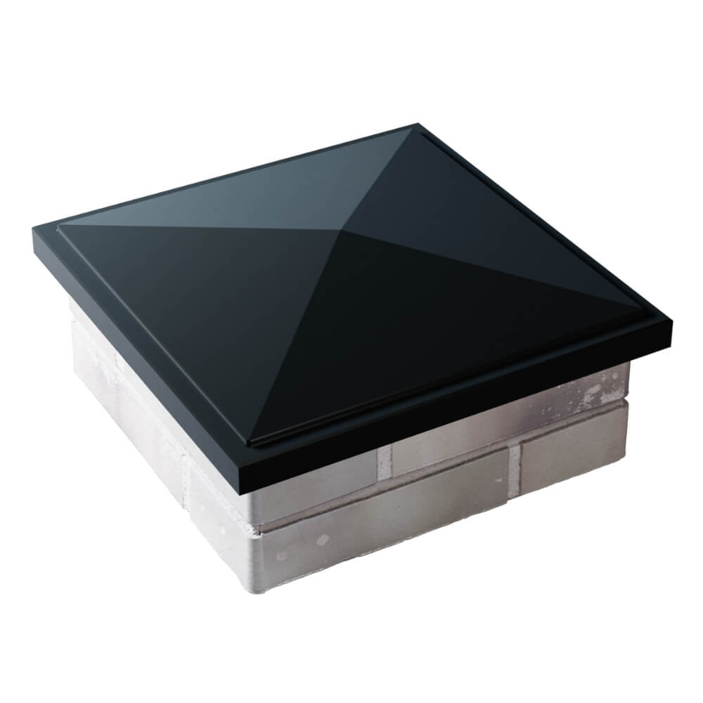 Колпак Zking БонаМоно Черный на столб 1.5х1.5 кирпича (385х385, 400х400мм) в Курганинске фото