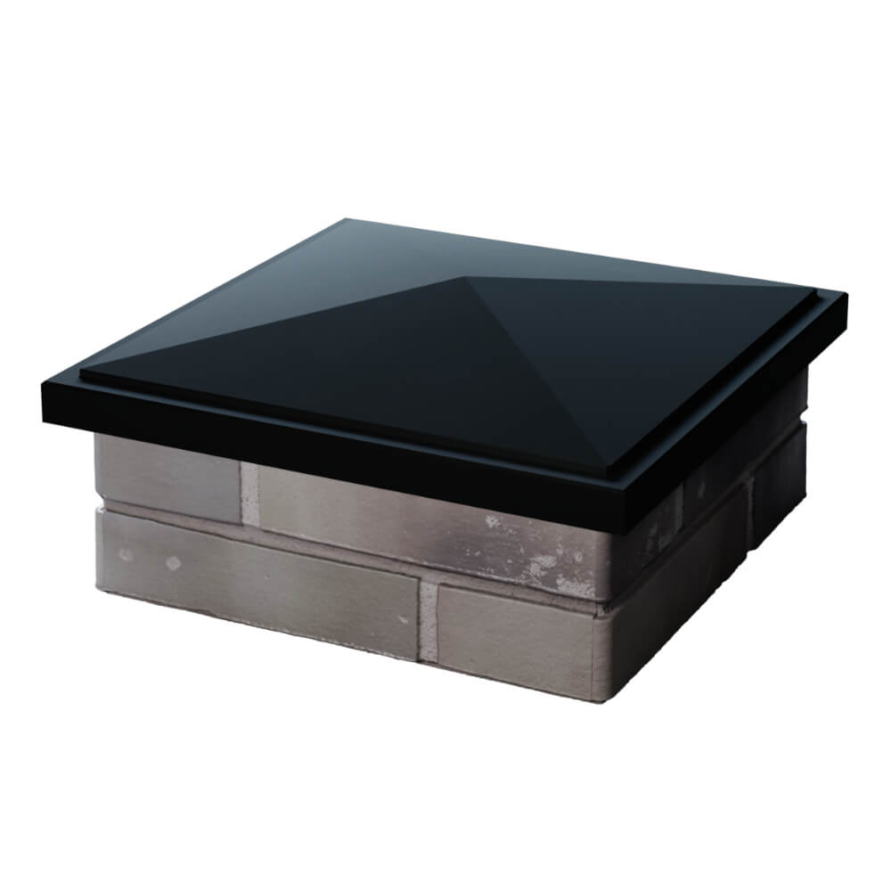 Колпак Zking БонаМоно Черный на столб 1.5х1.5 кирпича (385х385, 400х400мм) в Курганинске фото