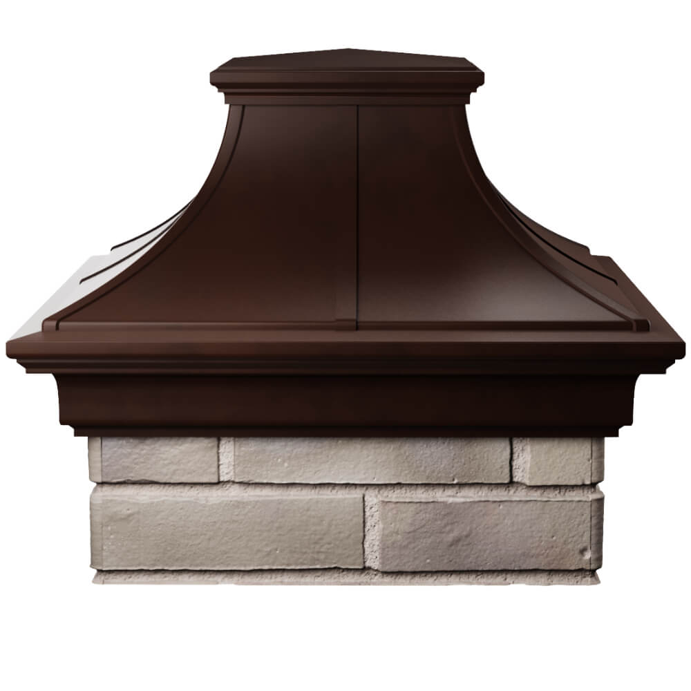 Колпак Zking Монблан Премиум Коричневый на столб 1.5х1.5 кирпича (385х385мм) Курганинск фото