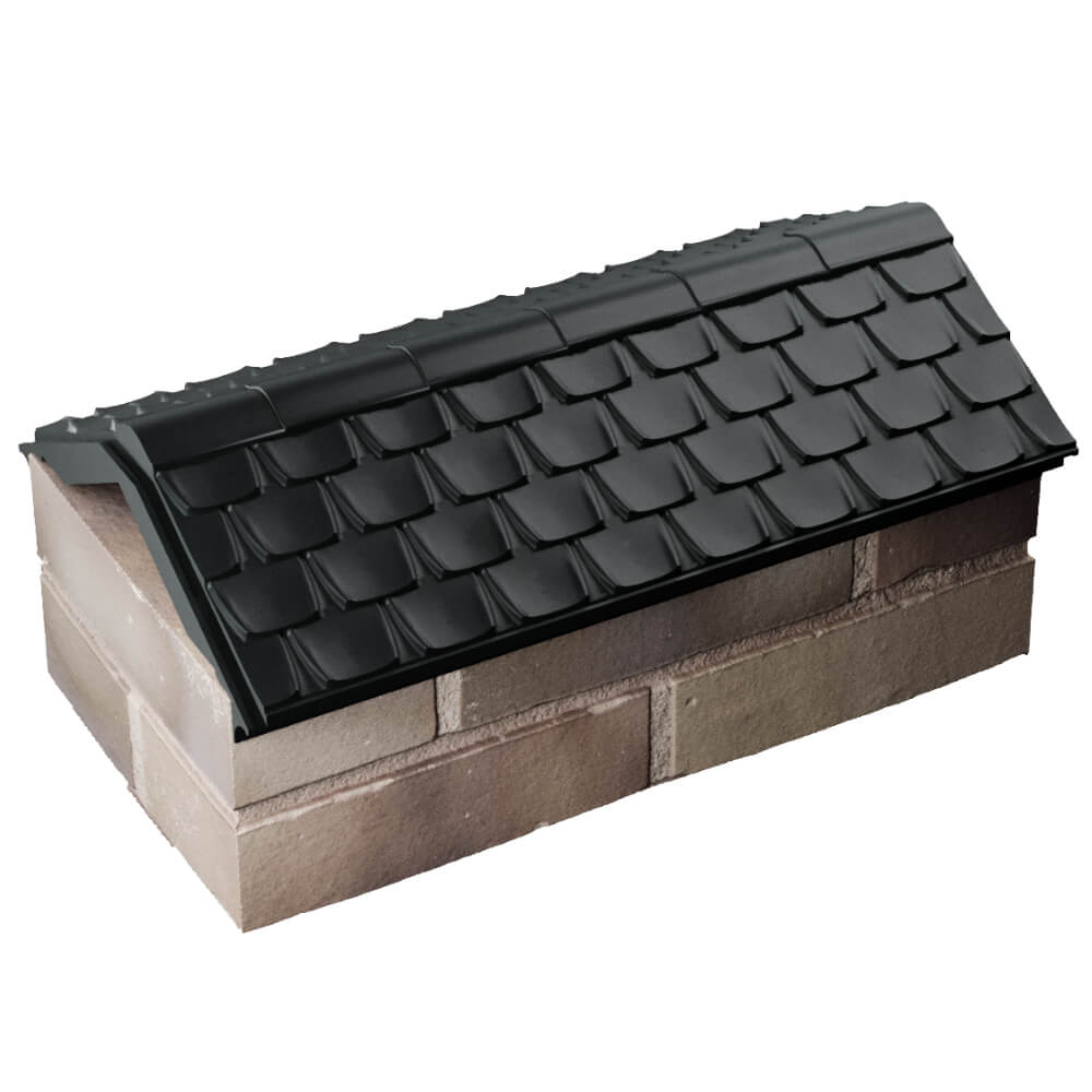 Парапет Zking Эльбрус Черный с посадкой на 1 кирпич (255мм) в Курганинске фото