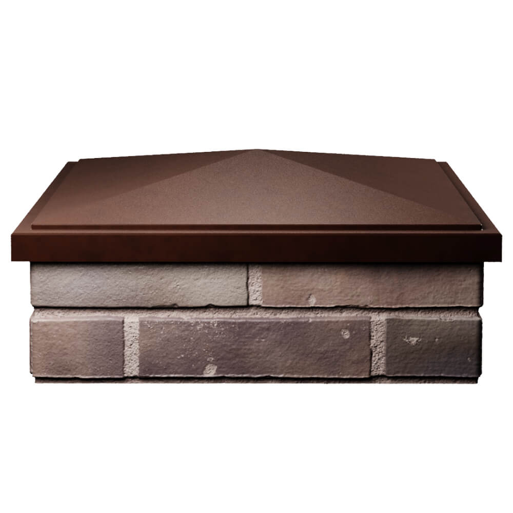 Колпак Zking БонаМоно Коричневый на столб 2х2 кирпича (515х515, 530х530мм) Курганинск фото