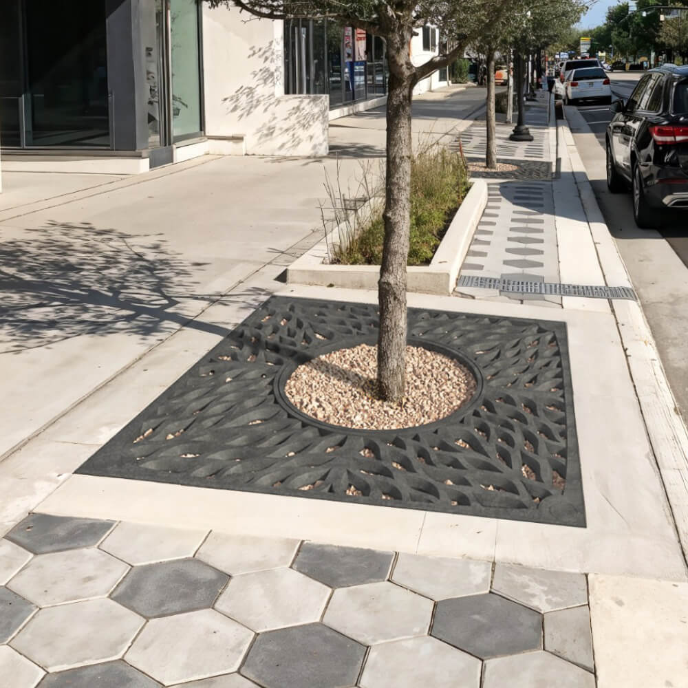 Приствольная решетка для дерева ZKING CRUST 2х2м Черная