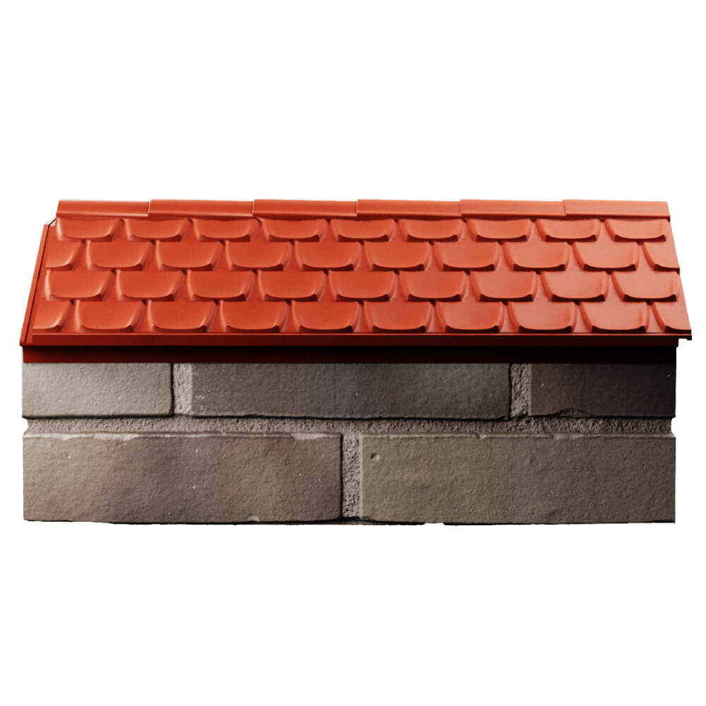 Парапет Zking Эльбрус Красный с посадкой на 1 кирпич (255мм) в Курганинске фото