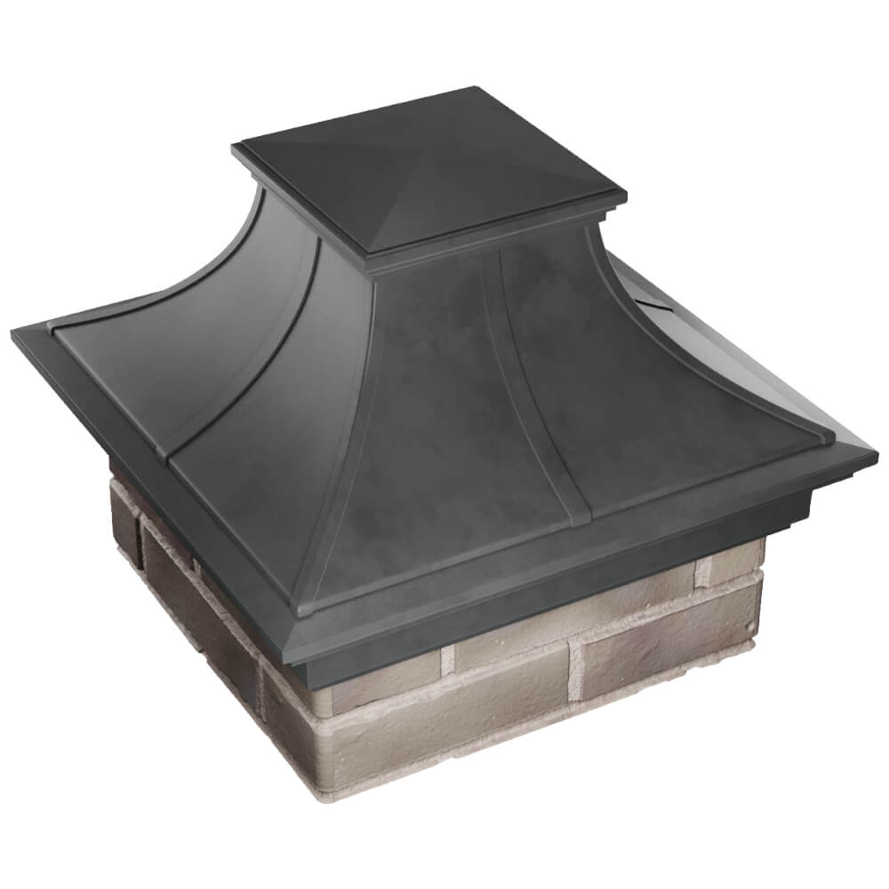 Колпак Zking Монблан Премиум Серый на столб 1.5х1.5 кирпича (385х385мм) в Курганинске фото