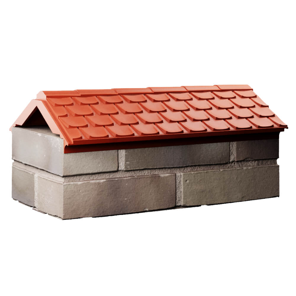 Парапет Zking Эльбрус Красный с посадкой на 1 кирпич (255мм) Курганинск фото